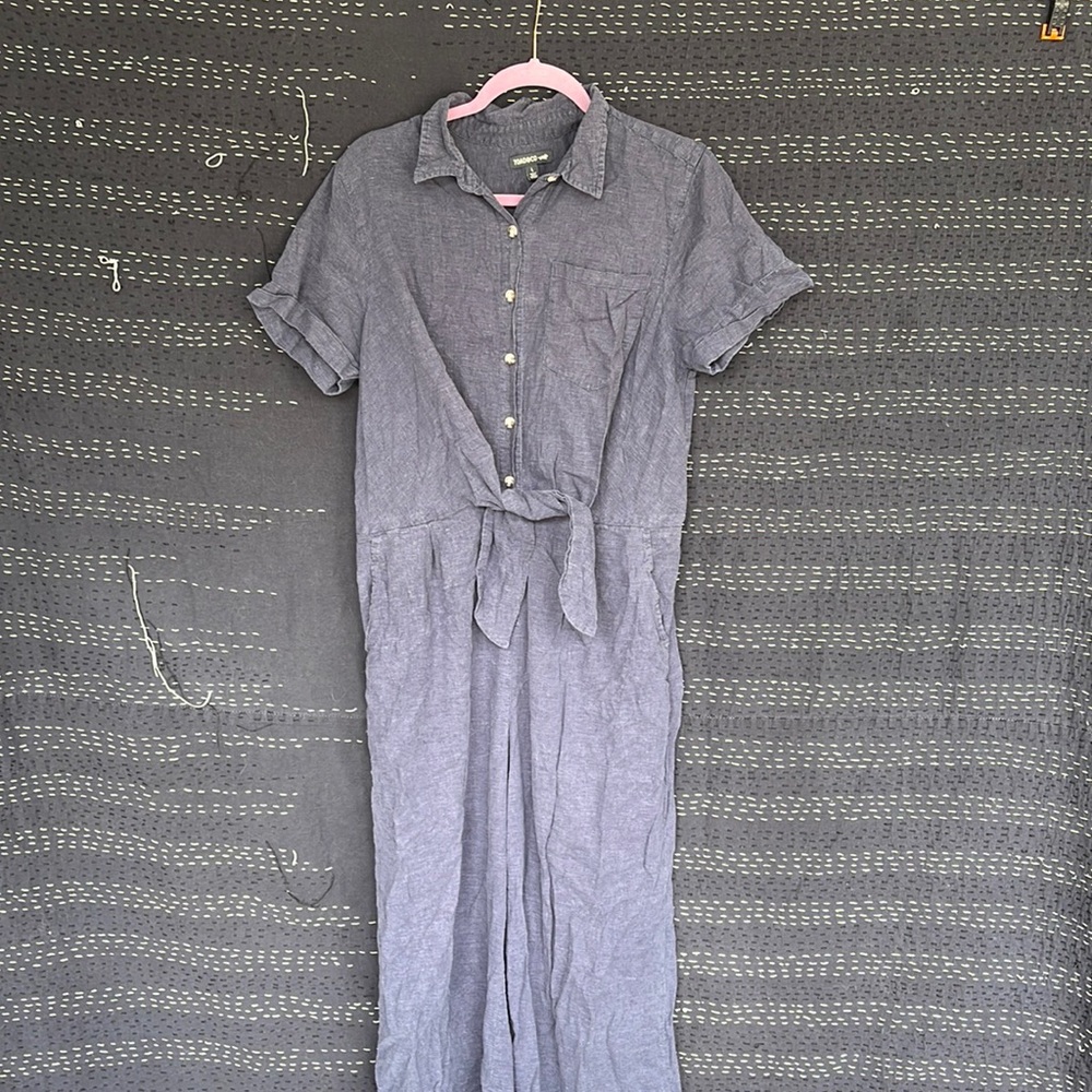 Toad &Co soft cotton blue jumpsuit